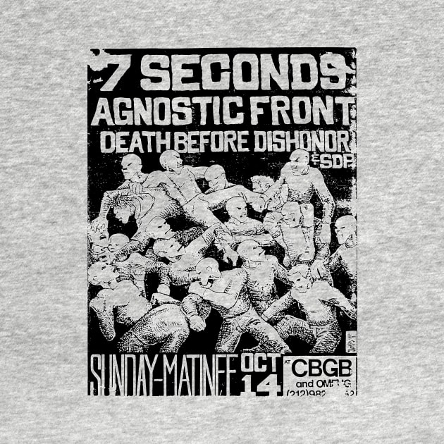 7 Seconds / Agnostic Front / Death Before Dishonor Punk Flyer by Punk Flyer Archive